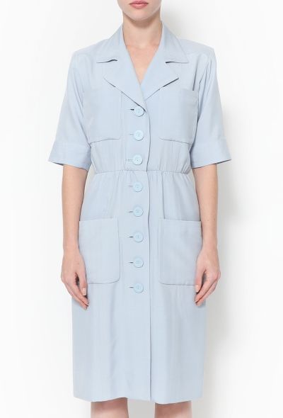 Saint Laurent Vintage Silk Safari Dress - 2