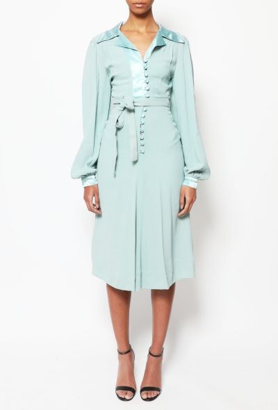 Ossie Clark Collector 1974 Belted Crêpe Dress - 2