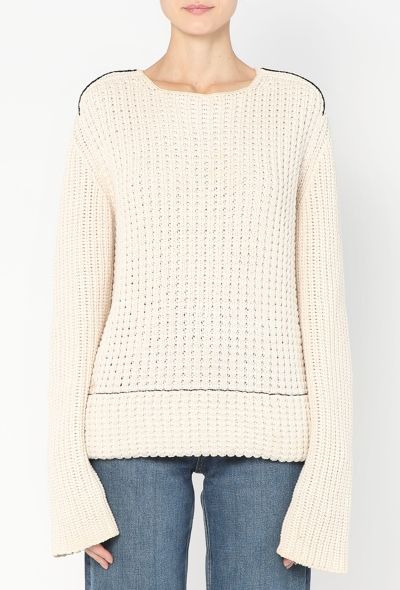 Céline Contrast Trim Knit Sweater - 1