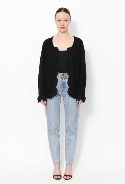 Chanel 2006 Cashmere Lace Trim Cardigan - 2