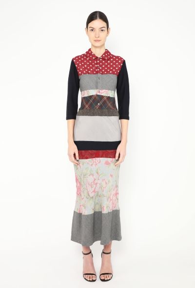 Comme des Garçons 2000 Fluted Patchwork Dress - 1