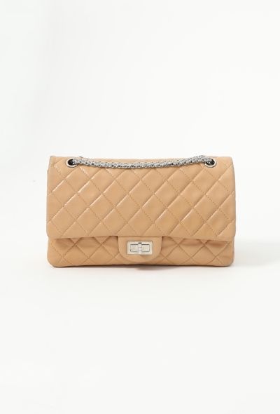 Chanel Tan Patent 2.55 Jumbo Flap Bag - 1