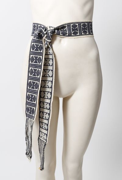 Exquisite Vintage Woven Graphic Print Belt - 2