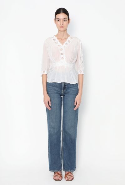 Antique '20s Flared Lace Top - 2