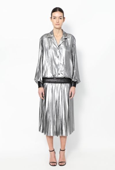 Christian Dior Vintage Metallic Houndstooth Ensemble - 1