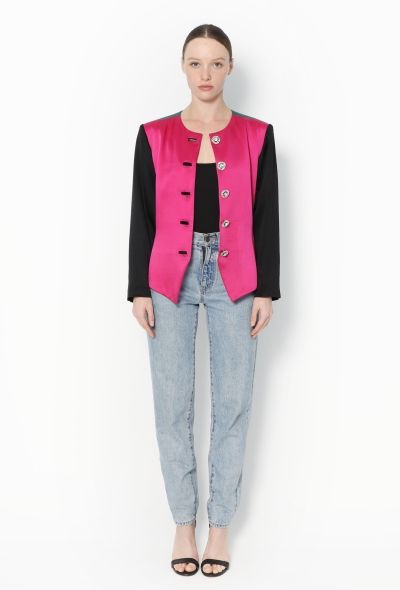 Saint Laurent Late '80s Colorblock Silk Jacket - 2