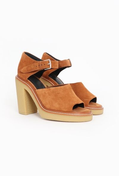 Hermès 2024 Suede Platform Drew Sandals - 2