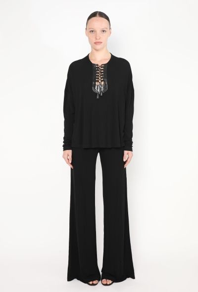 Jean Paul Gaultier '90s Patent Trim Lace-Up Ensemble - 2