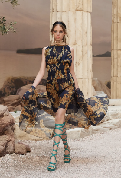 Chanel Resort 2018 Silk Grecian Dress - 2