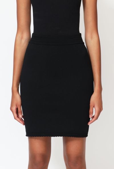 Alaïa 90s Scalloped Knit Skirt - 2