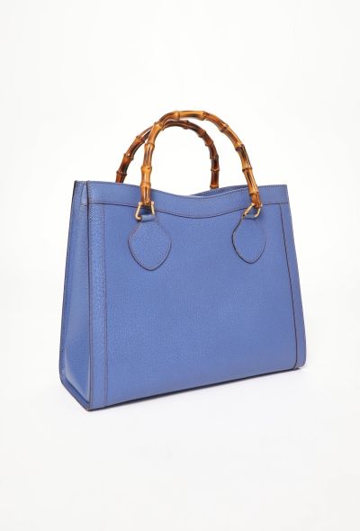 Gucci Blue Diana Bamboo Tote Bag - 2