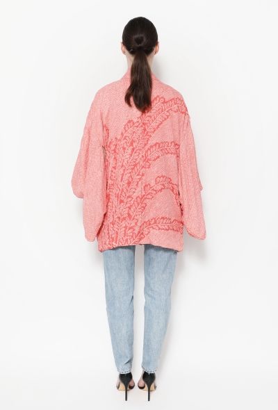 World Treasures Authentic Jacquard Leaf Kimono - 2