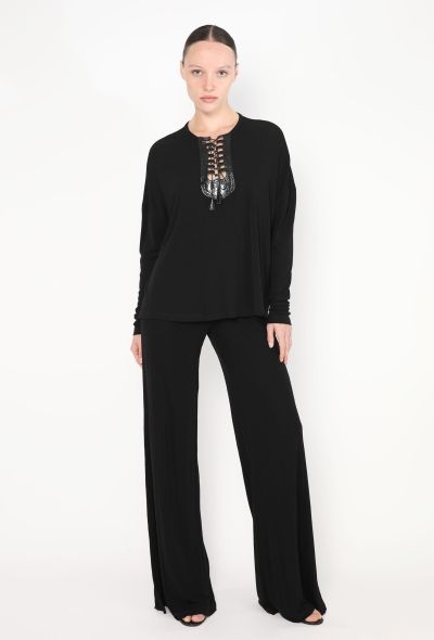 Jean Paul Gaultier '90s Patent Trim Lace-Up Ensemble - 1