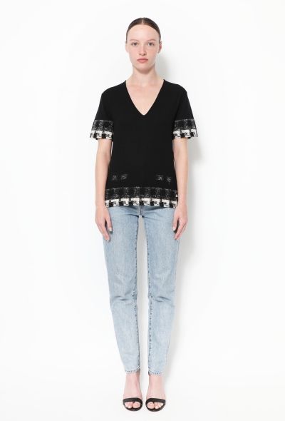 Chanel Cashmere Tweed Trim Top - 2