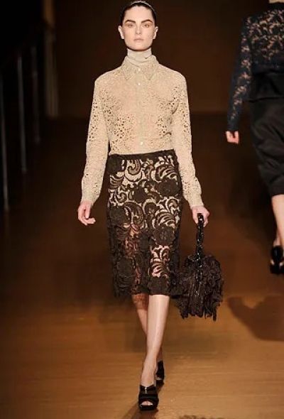 Prada F/W 2008 Guipure Lace Shoulder Bag - 2