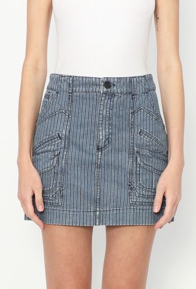 Balenciaga Early 2000s Denim Cargo Skirt - 2