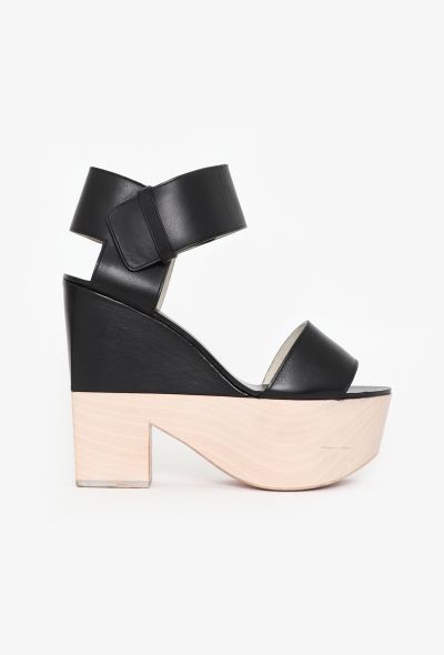 Céline 2012 Leather Split Platform Sandals - 1