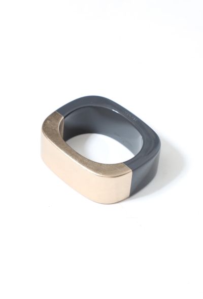 Hermès Tonal Metallic Lacquered Wood Bangle - 1