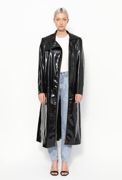 Iconic Pierre Cardin '70s Vinyl Trench Coat - 2