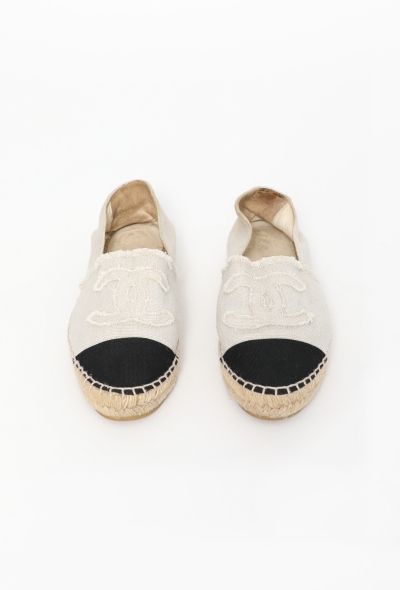 Chanel Bicolor Linen 'CC' Espadrilles - 2