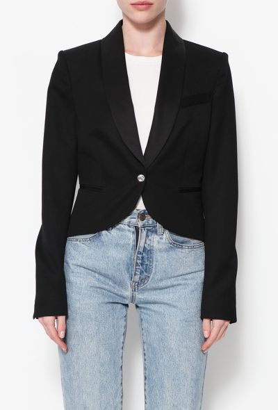 Azzaro 2020 Cropped Smoking Blazer - 1