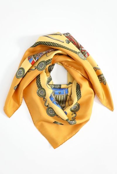 Hermès 1989 'Les Tambours' 90cm Silk Carré - 1