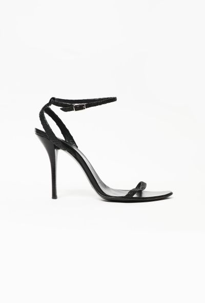 Helmut Lang Python Embossed Sandals - 1