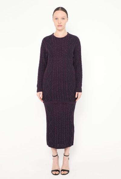 Gianni Versace F/W 1993 Cable-Knit Chenille Ensemble - 1