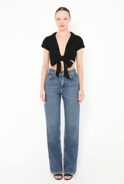 Chanel Cropped Terrycloth Tie Top - 2