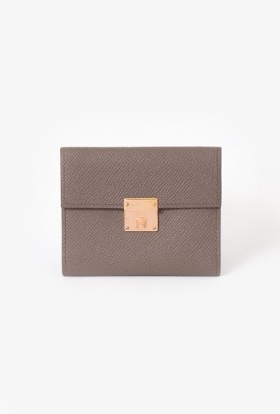 Hermès Etoupe Epsom Clic 10 Wallet - 1