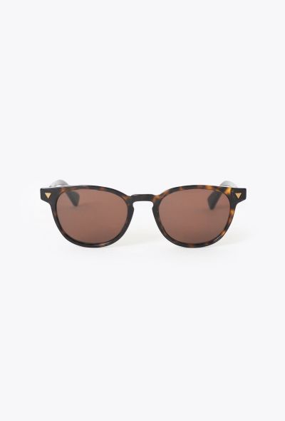 Bottega Veneta 2024 Rounded Tortoiseshell Sunglasses - 1