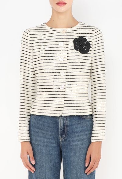 Chanel Camélia Marinière Tweed Jacket - 2
