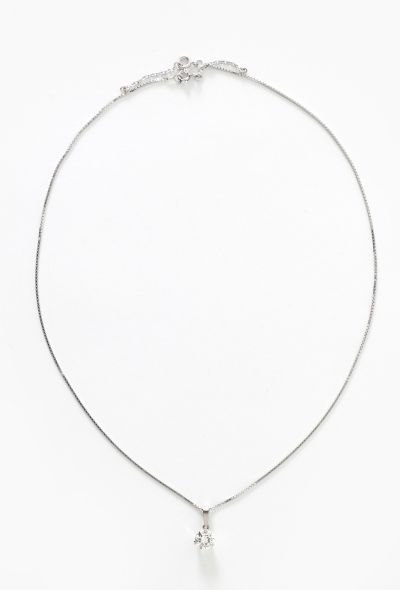 Vintage Fine Jewelry 18k White Gold & 1.45 Carats Diamond Necklace - 1