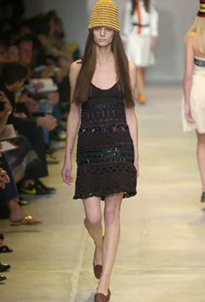 Prada S/S 2005 Embellished Crochet Dress - 2