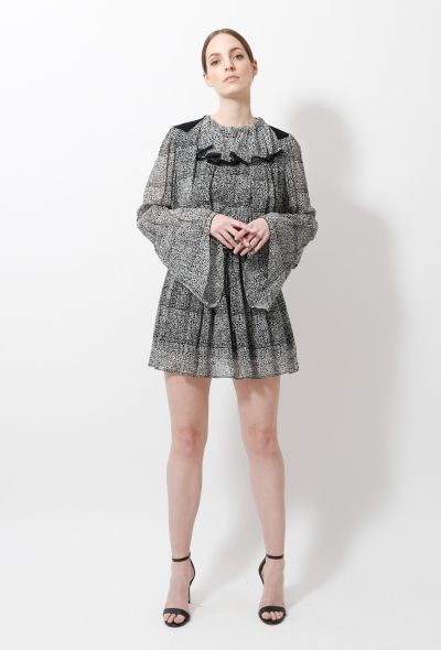 Balenciaga 2013 Ruffled Graphic Dress - 1