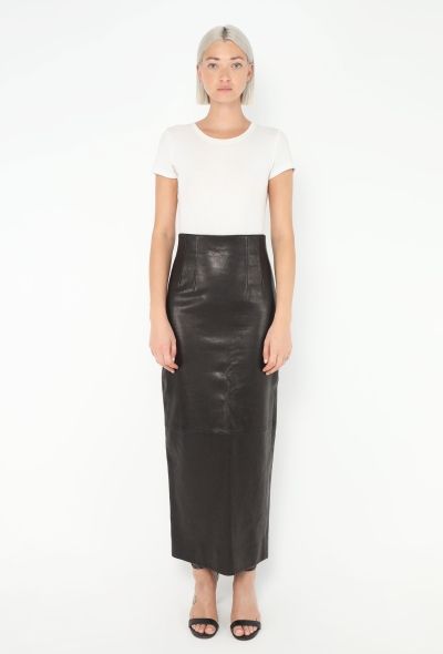 Khaite Pre-Fall 2025 Loxley Lambskin Skirt - 1