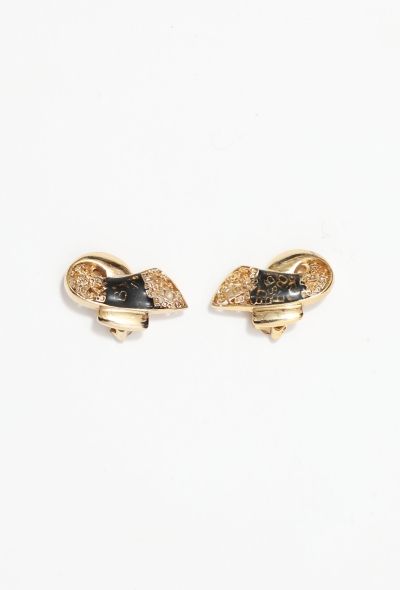 Balenciaga Vintage Seafoam Twisted Clip Earrings - 2