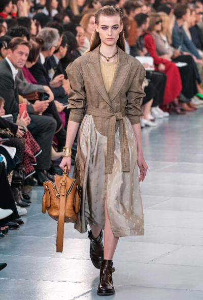 Chloé S/S 2020 Plaid Belted Silk Jacket - 2