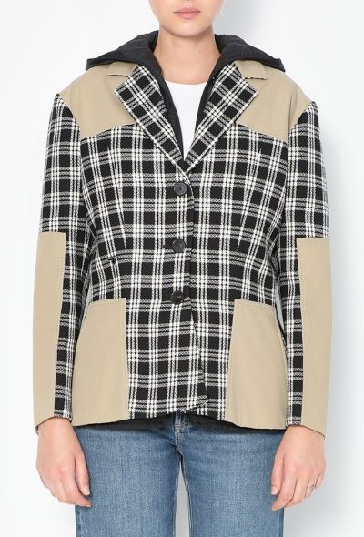 Dior F/W 2022 Hooded Plaid Bar Jacket - 1