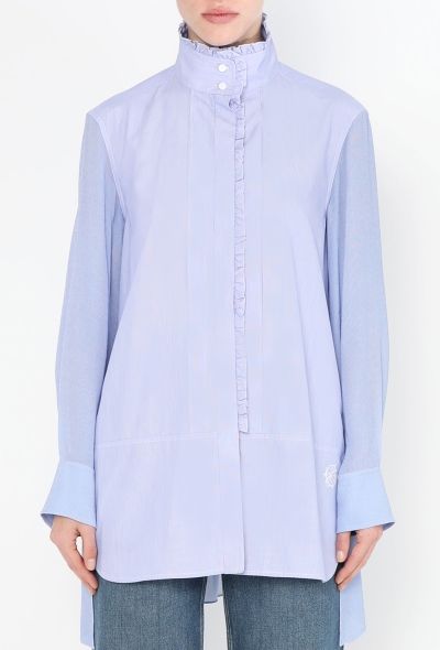 Chloé Resort 2019 Pinstripe Ruffled Tunic - 1