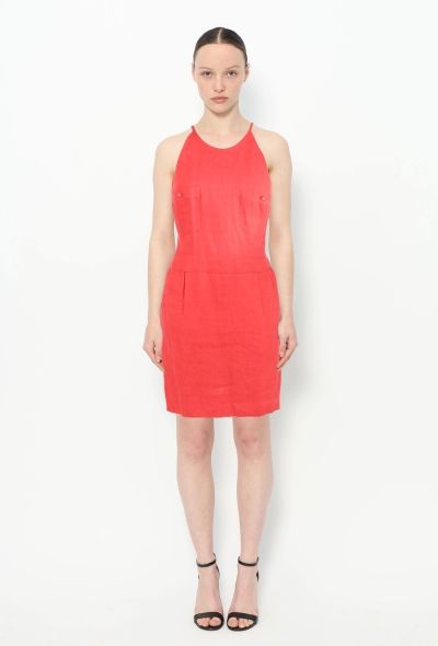 Chanel S/S 1996 Linen 'CC' Halter Dress - 1