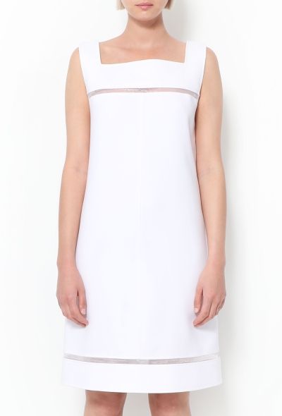 Courrèges 60s Mod Shift Dress White - 2