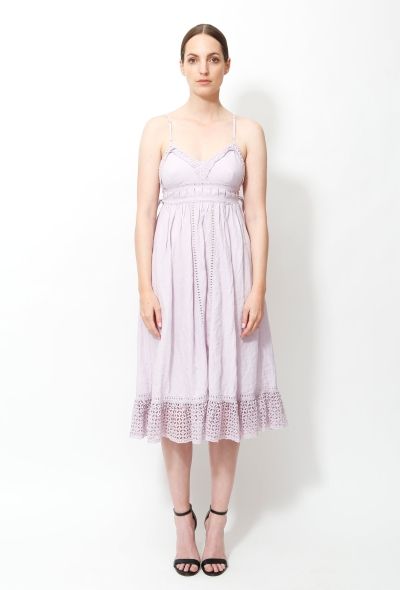 Balenciaga 2004 Flared Eyelet Dress - 1