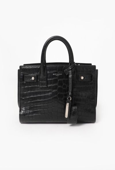 Saint Laurent Crocodile Embossed Nano Sac de Jour - 1
