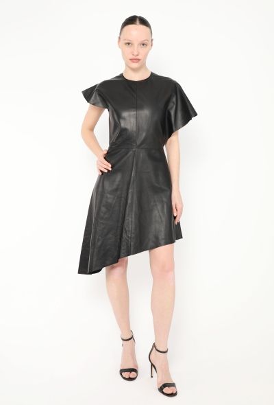 Loewe 2022 Asymmetrical Lambskin Dress - 2