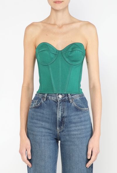 Alaïa 1990 Emerald Corset Top - 1