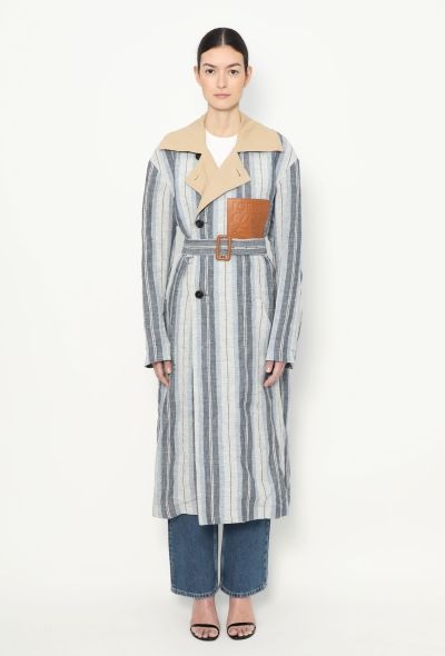 Loewe Belted Linen Trench Coat - 1