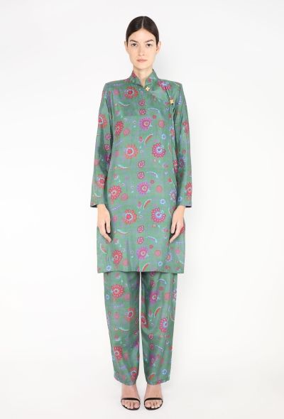 Saint Laurent F/W 1996 Silk Tunic Ensemble - 1