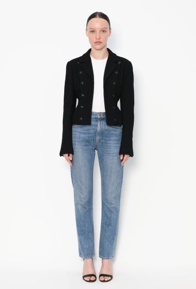 Chanel Cropped Bouclé Camélia Jacket - 2