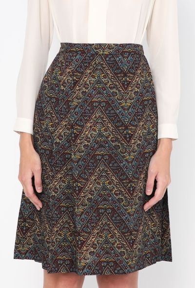 Saint Laurent '70s Printed Wrap Skirt - 2